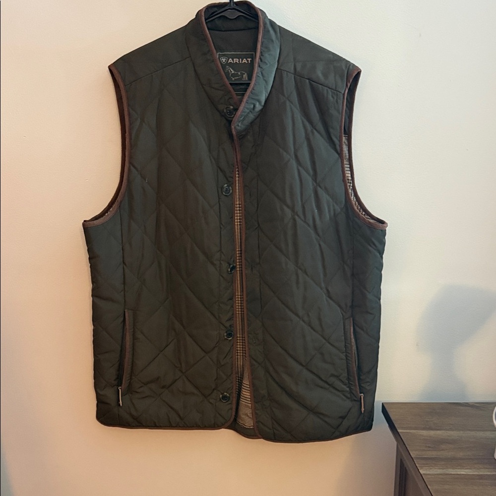 Ariat Men's Quilted Vest - Dark Green